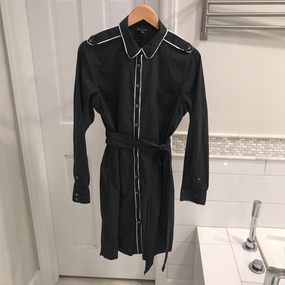 EUC Brooks Brothers Navy Shirt Dress 14